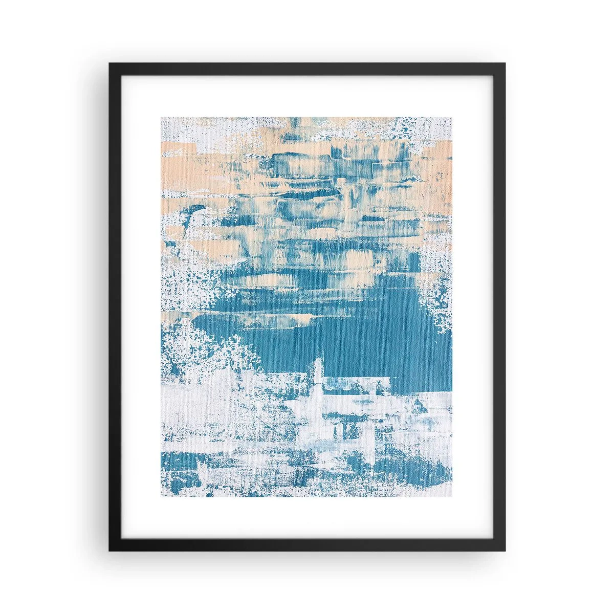 Poster in een zwarte lijst - Door een ijspegel - 40x50 cm