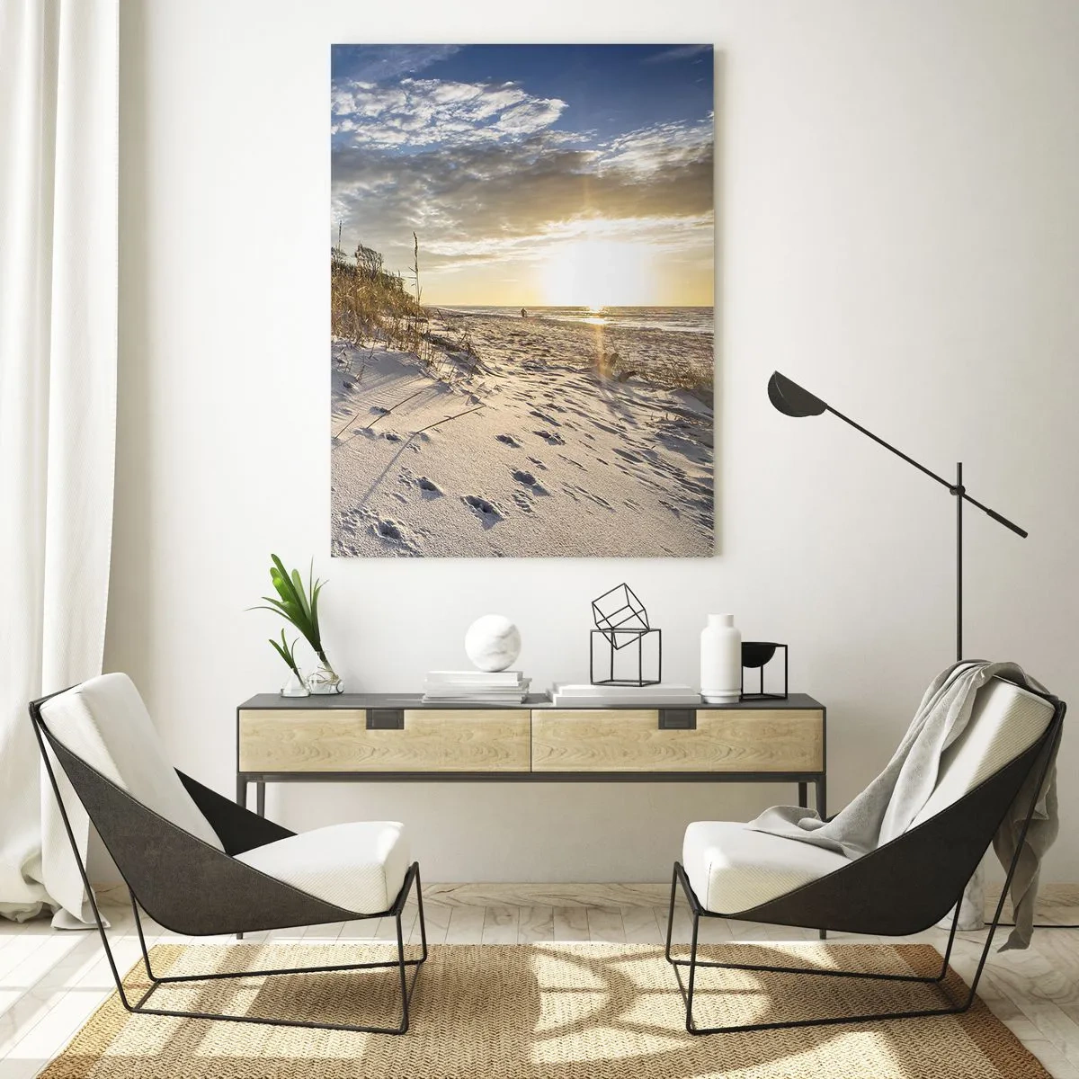 Schilderen op glas - Een uitnodiging voor een wandeling - 50x70 cm