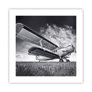 Poster - De gevleugelde zwerver - 40x40 cm