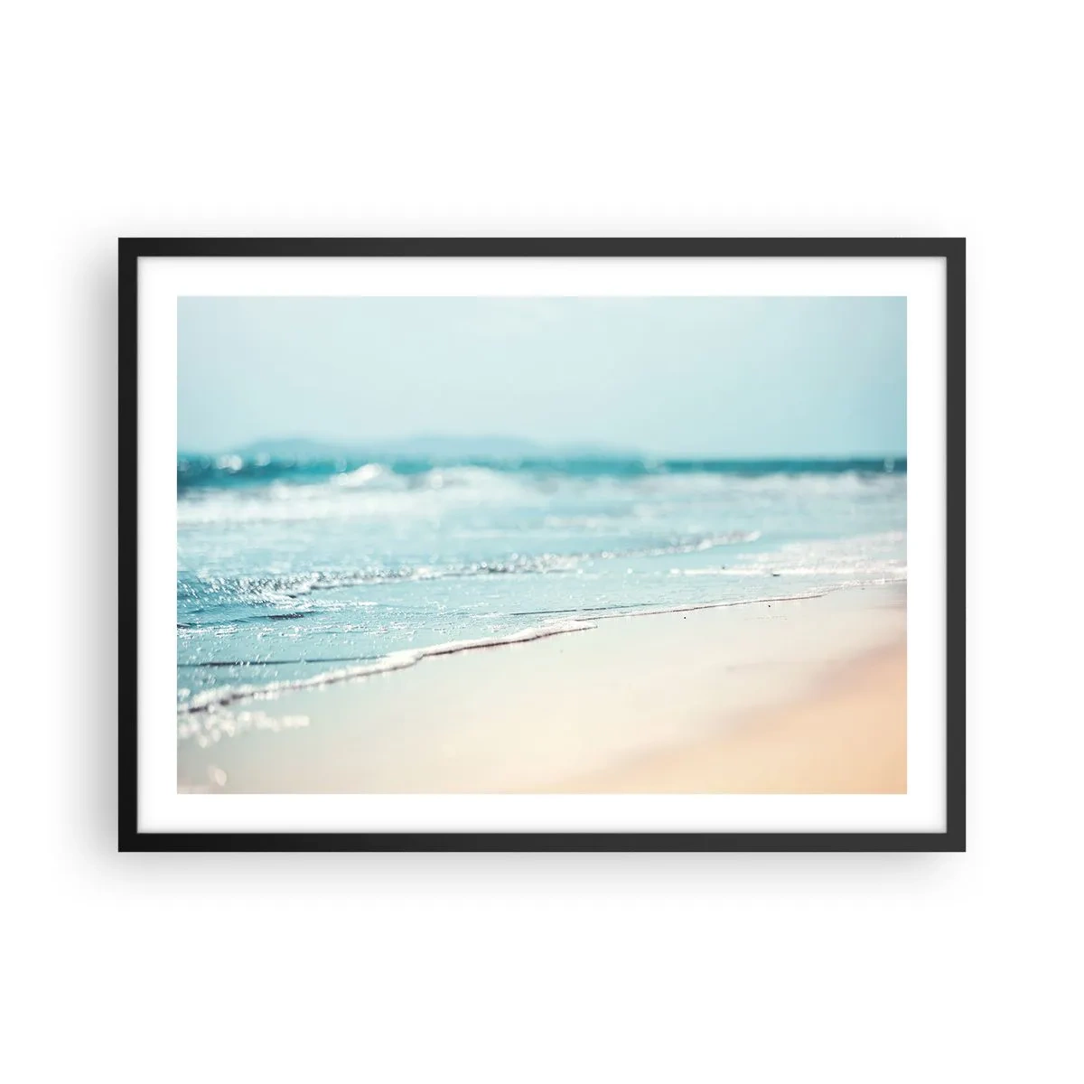Poster in een zwarte lijst - Warmte en geluid - 70x50 cm