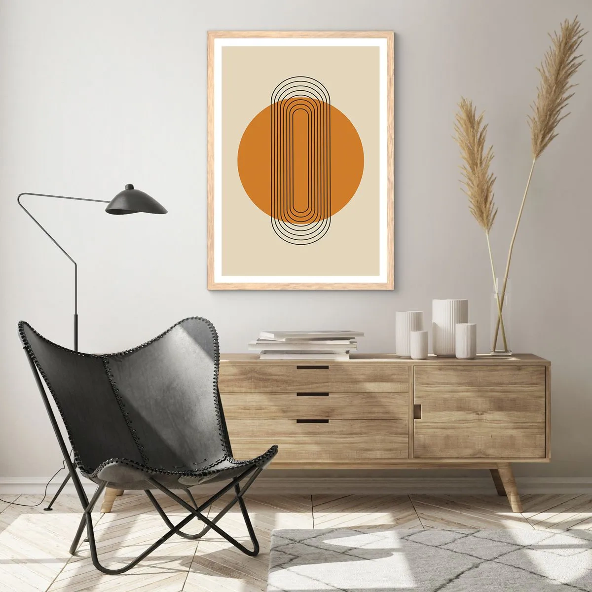 Een poster in een licht eiken lijst - Perfect plan - 50x70 cm