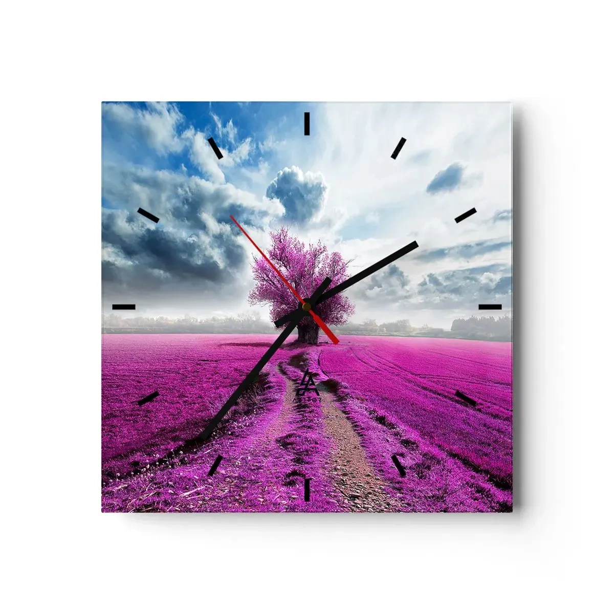 Wandklok - Klok - Heide - heilige plek - 40x40 cm