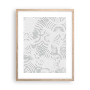 Een poster in een licht eiken lijst - Er is geen rechte weg - 40x50 cm