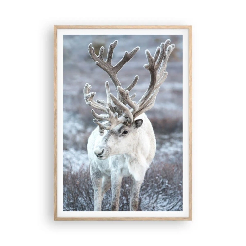 Een poster in een licht eiken lijst - Portret in de zon - 70x100 cm