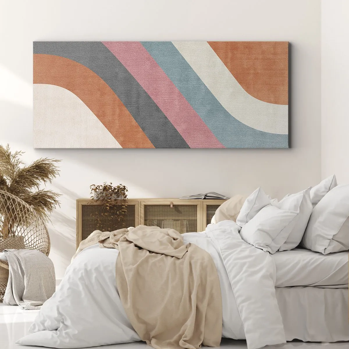 Schilderen op canvas - Diagonale compositie – beweging - 160x50 cm