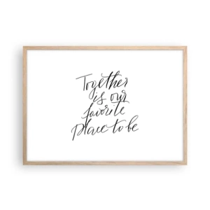 Een poster in een licht eiken lijst - Voel jij het ook? - 70x50 cm