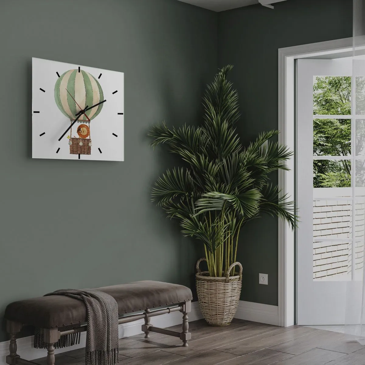 Wandklok - Klok - Leons reizen - 40x40 cm