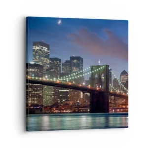 Schilderen op canvas - Gloeiende nacht - 30x30 cm