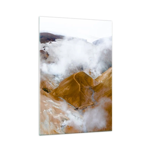 Schilderen op glas - De rauwe schoonheid van IJsland - 70x100 cm