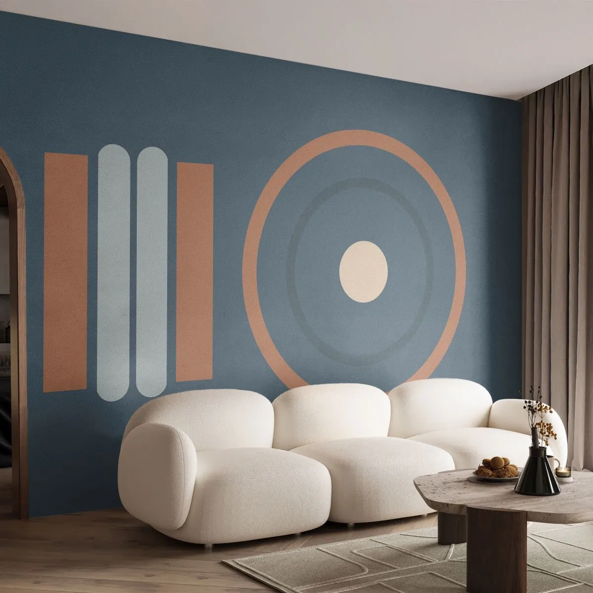 Fotobehang Premium Canvas - De essentie van dingen - Abstractie, Deel, Grafisch - 400x280 cm