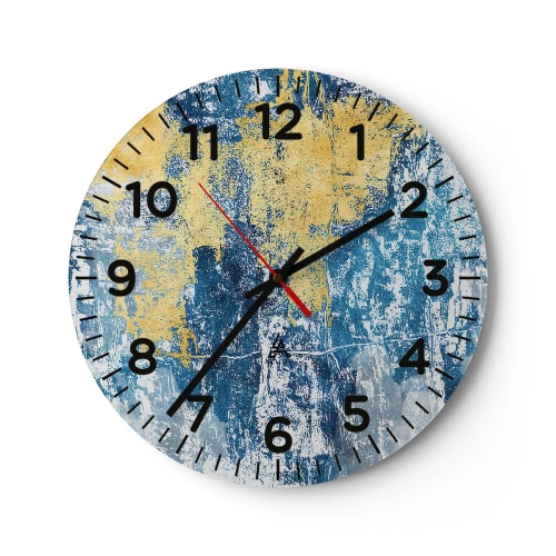 Wandklok - Klok - Abstractie vol met weer - 40x40 cm