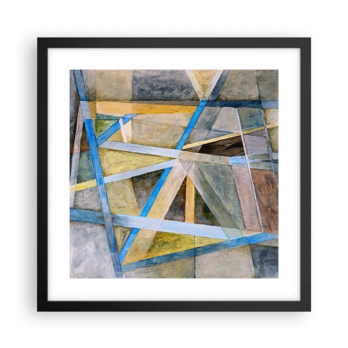 Poster in een zwarte lijst - Recht of diagonaal? - 40x40 cm