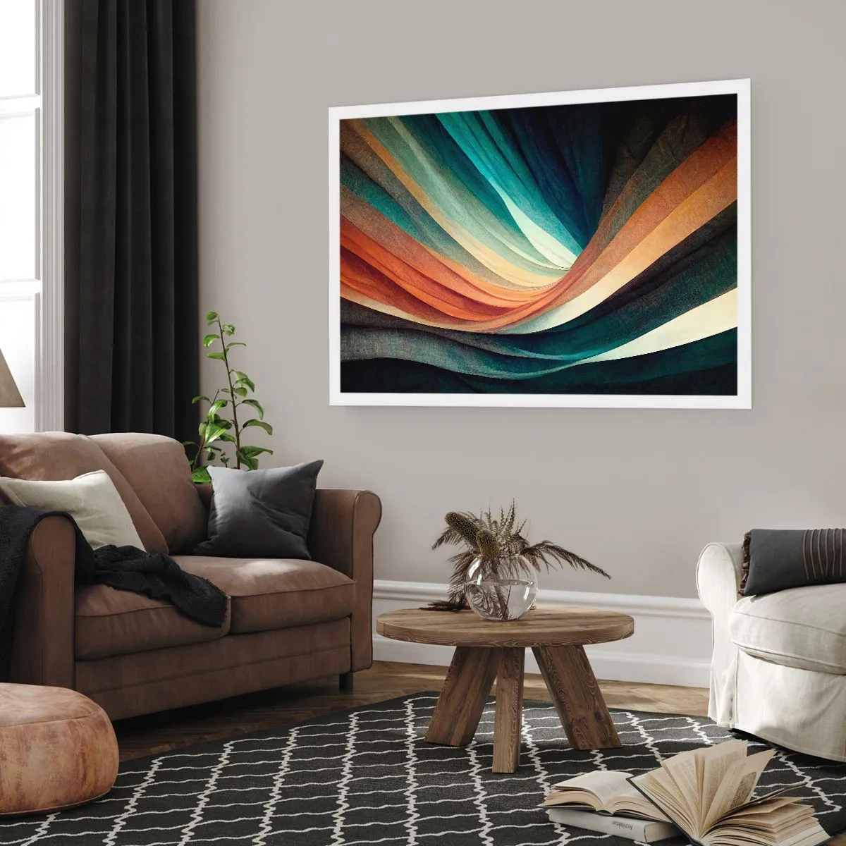 Poster - Geweven uit kleuren - 91x61 cm