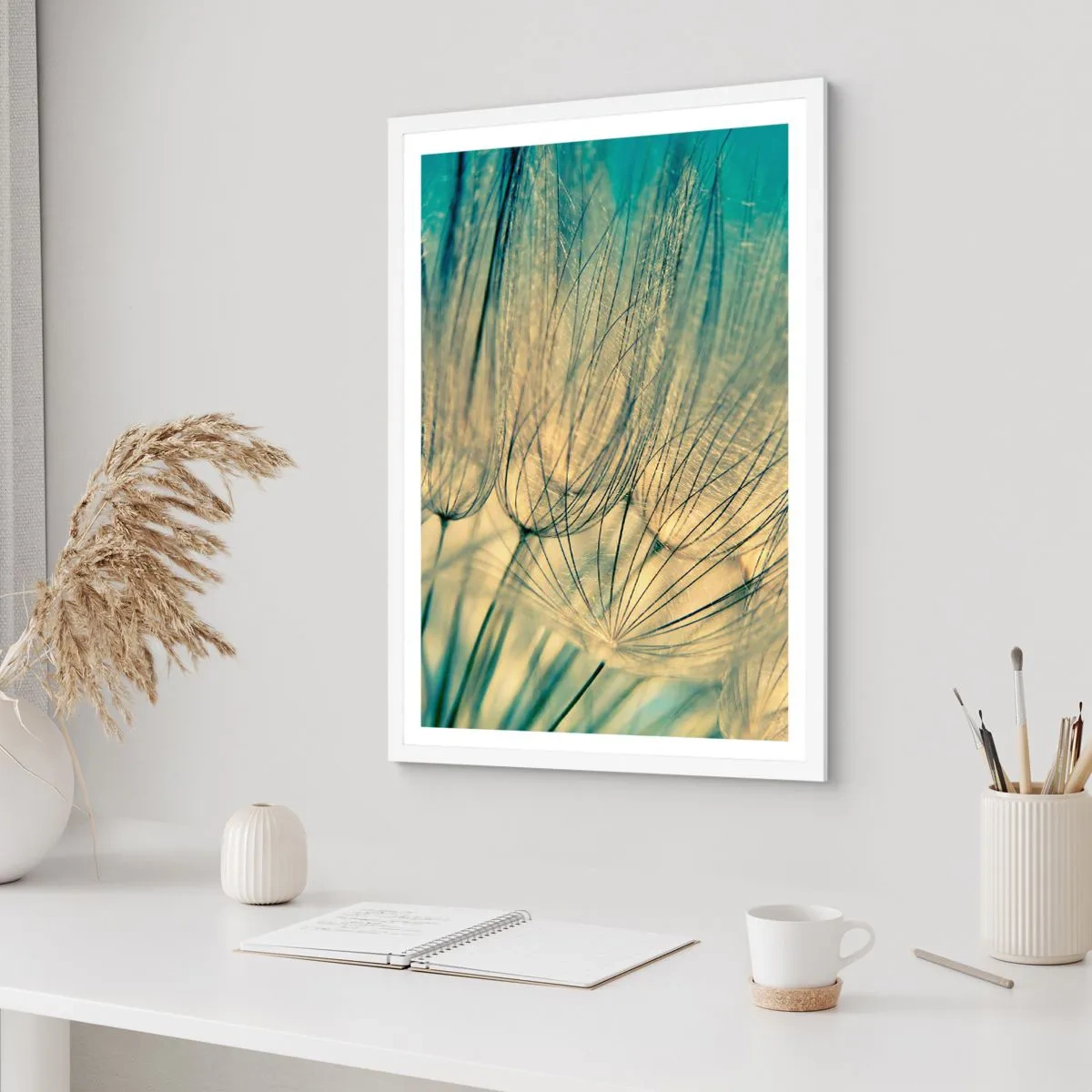 Poster in een witte lijst - In afwachting van de wind - 70x100 cm