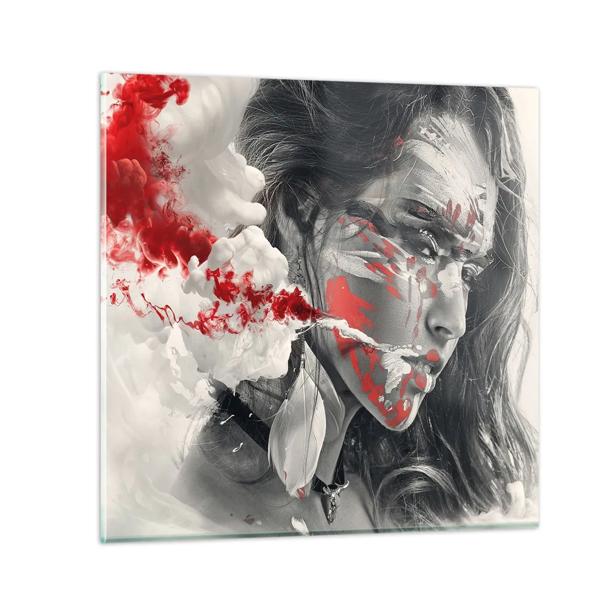 Schilderen op glas - In de dampen van absurditeit - 50x50 cm