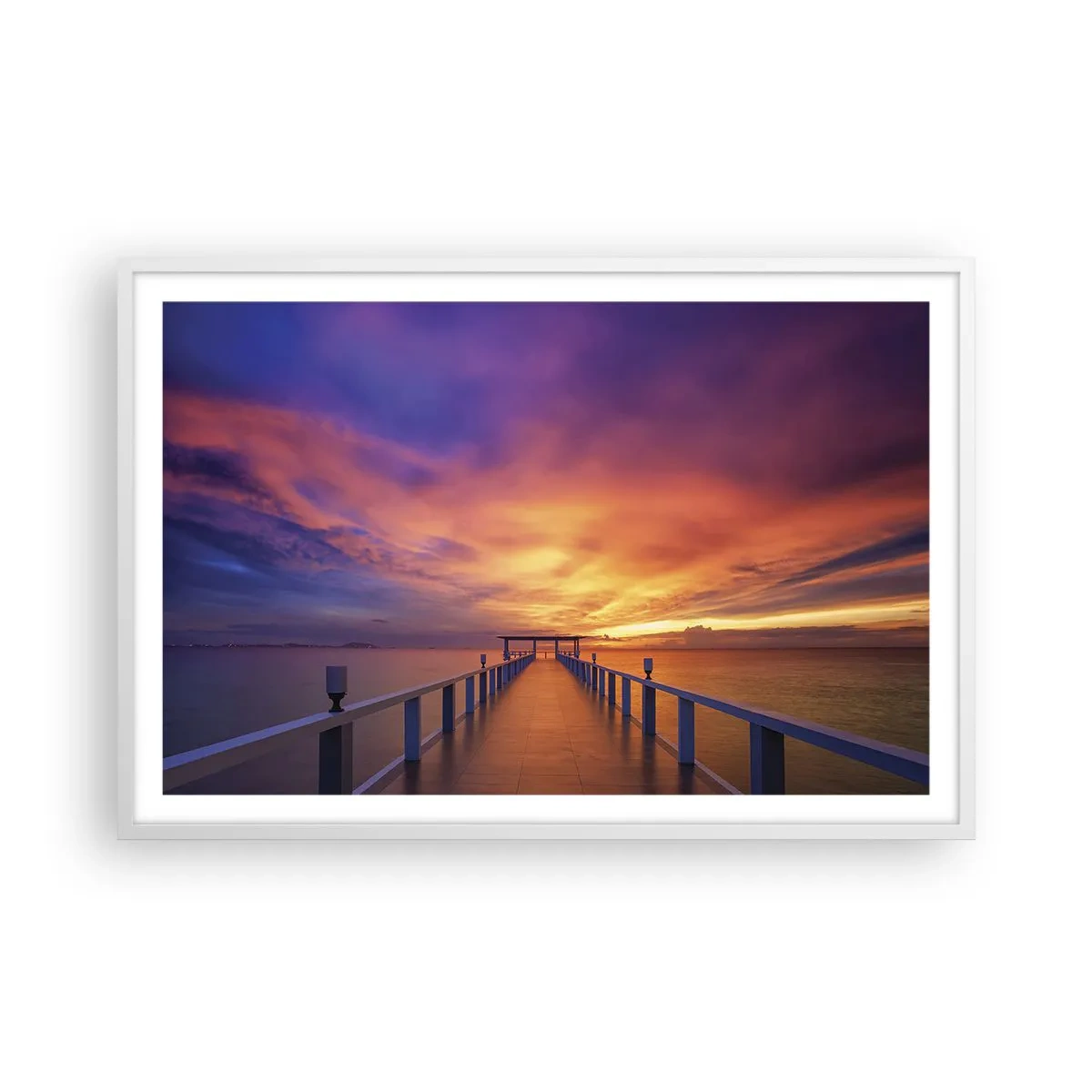 Poster in een witte lijst - Zonder einde - 91x61 cm