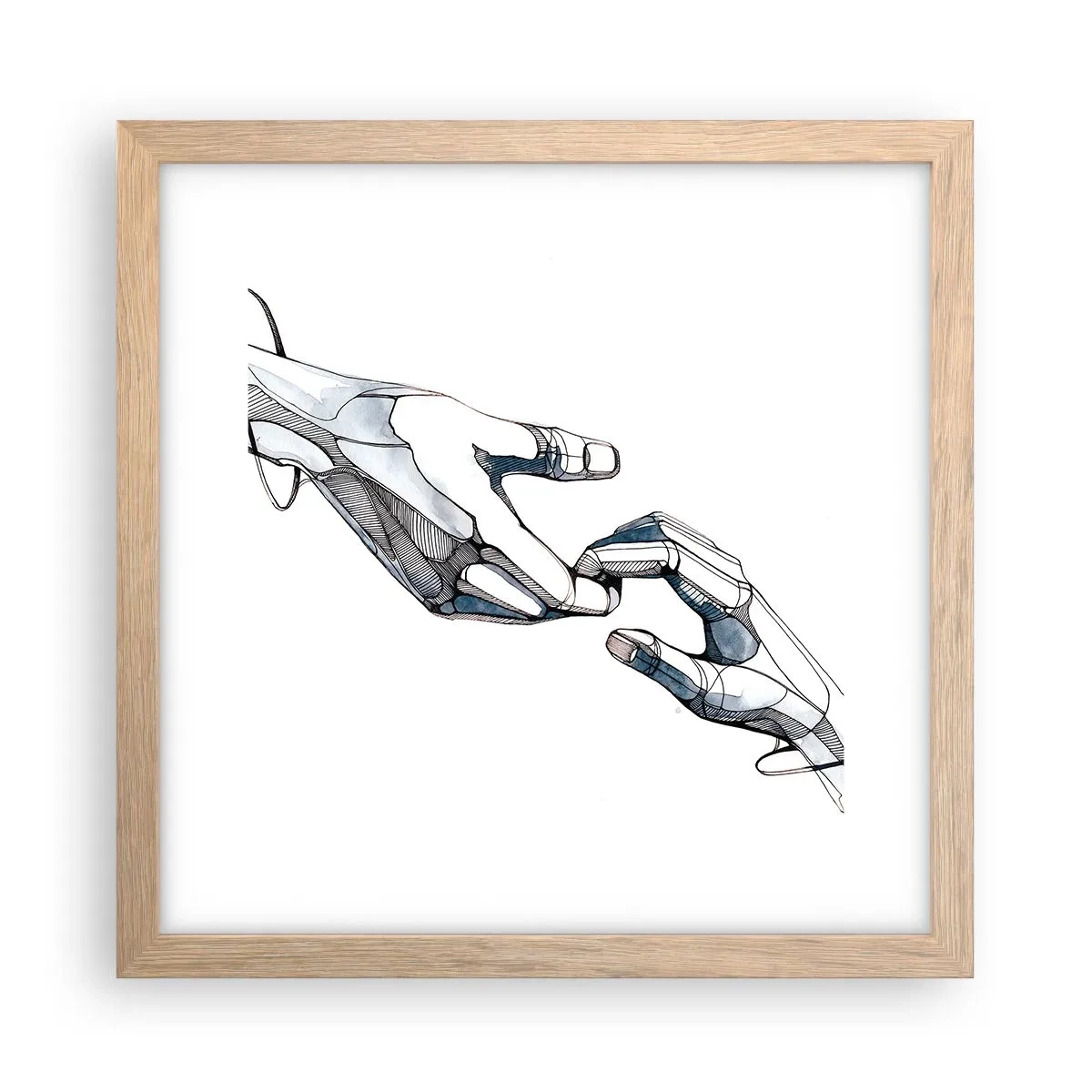 Een poster in een licht eiken lijst - Een goed gebaar - 30x30 cm