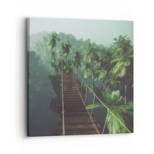 Schilderen op canvas - Over de branding van groen - 30x30 cm