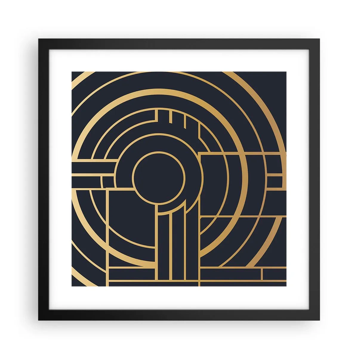 Poster in een zwarte lijst - Draaien van dingen - 40x40 cm