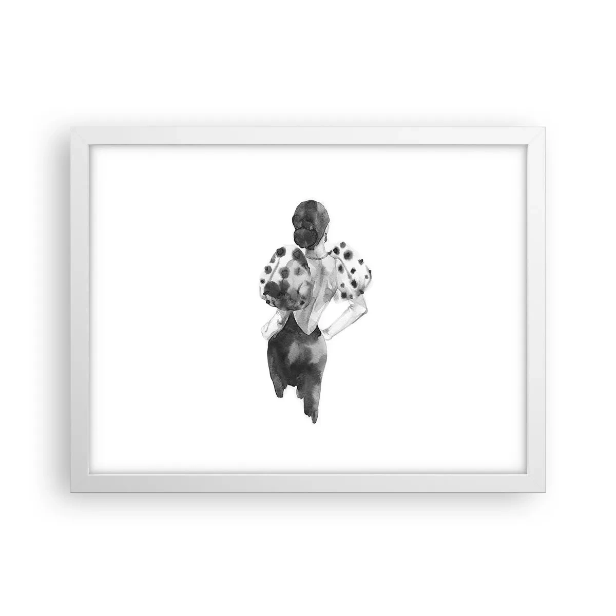 Poster in een witte lijst - Ze kwam langs - 40x30 cm