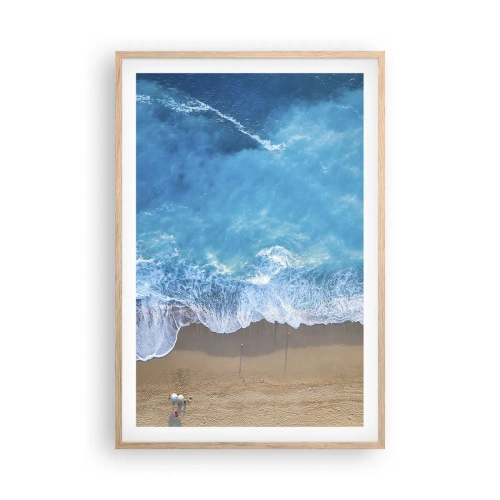 Een poster in een licht eiken lijst - De kracht van blauw - 61x91 cm