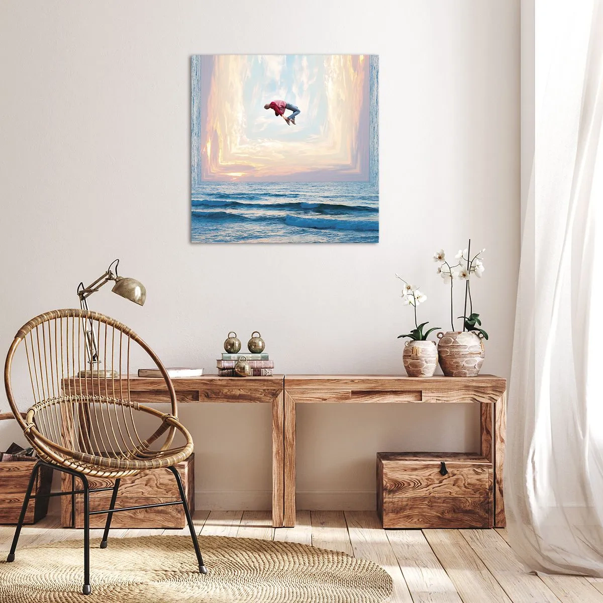 Schilderen op canvas - Naar een andere dimensie - 30x30 cm