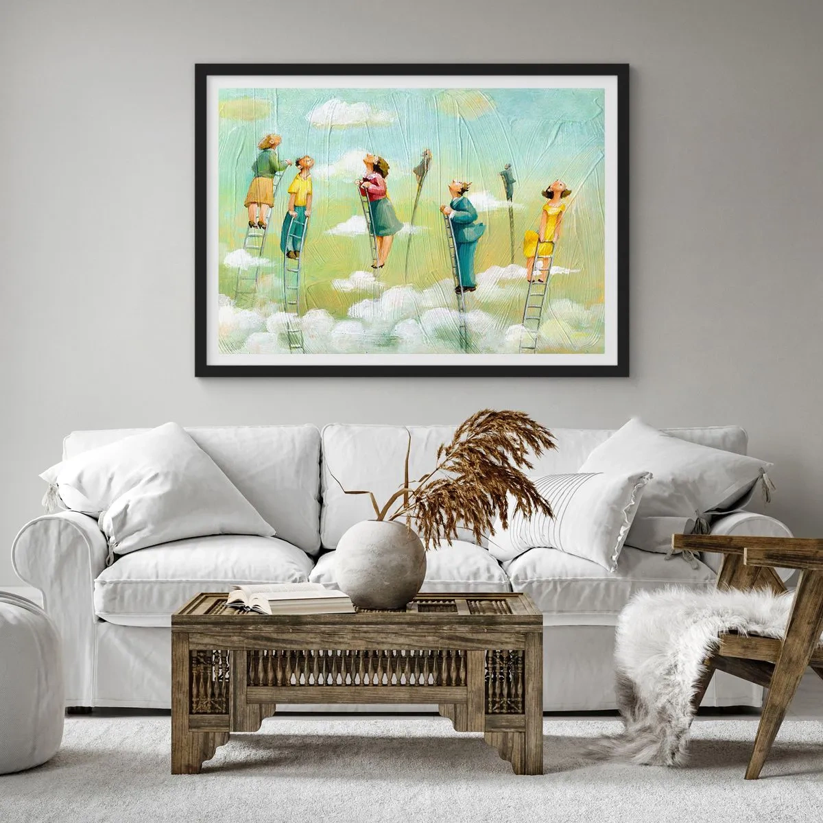 Poster in een zwarte lijst - Achter je droom - 50x40 cm