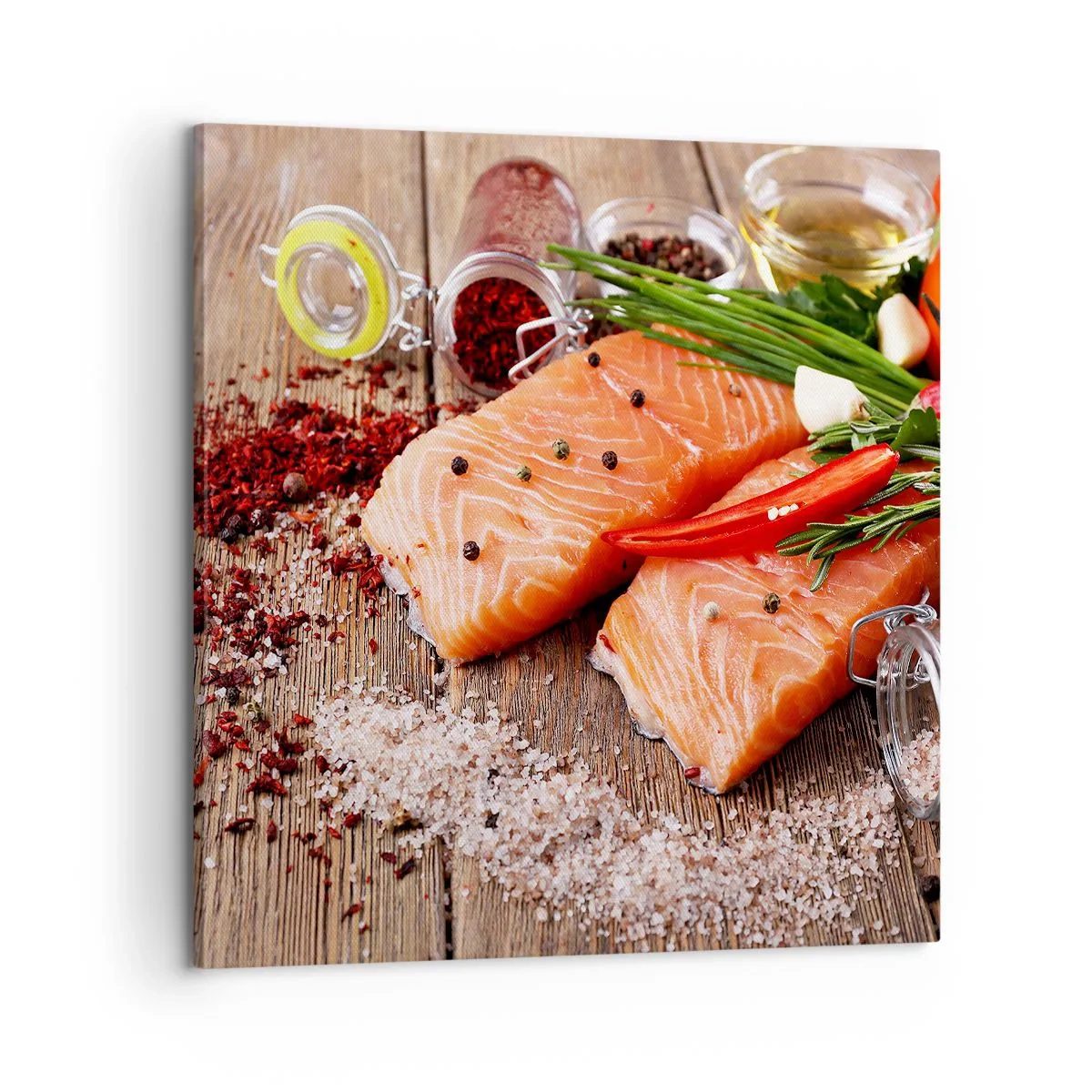 Schilderen op canvas - Noors avontuur in de keuken - 60x60 cm