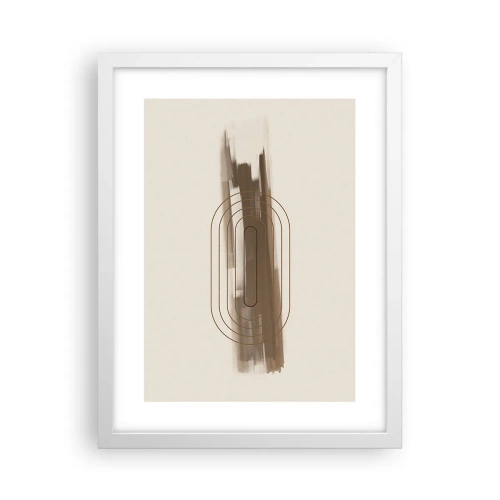 Poster in een witte lijst - Een briesje grijs - 30x40 cm