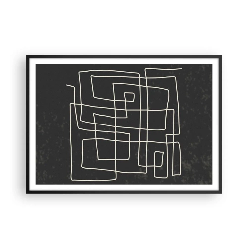 Poster in een zwarte lijst - Niet zo eenvoudig - 100x70 cm
