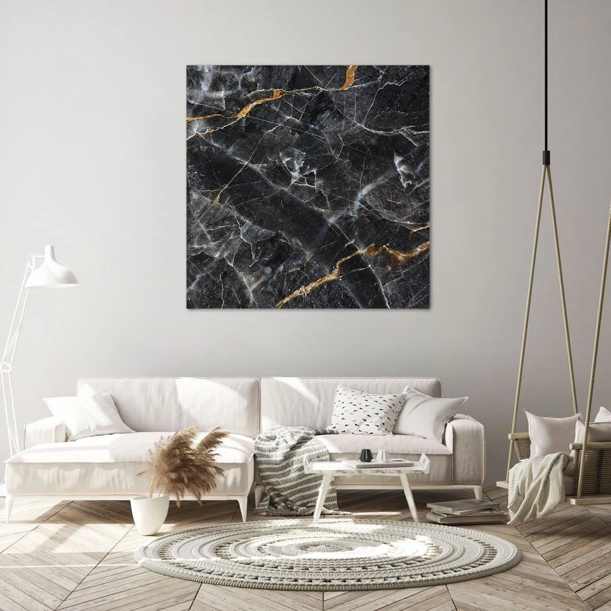 Schilderen op canvas - Het innerlijke leven van de steen - 70x70 cm