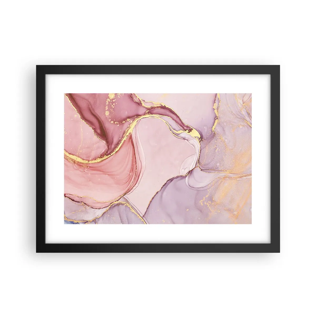 Poster in een zwarte lijst - Een streling van kleuren - 40x30 cm