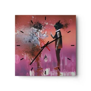 Wandklok - Klok - Kun je naar jezelf kijken? - 30x30 cm