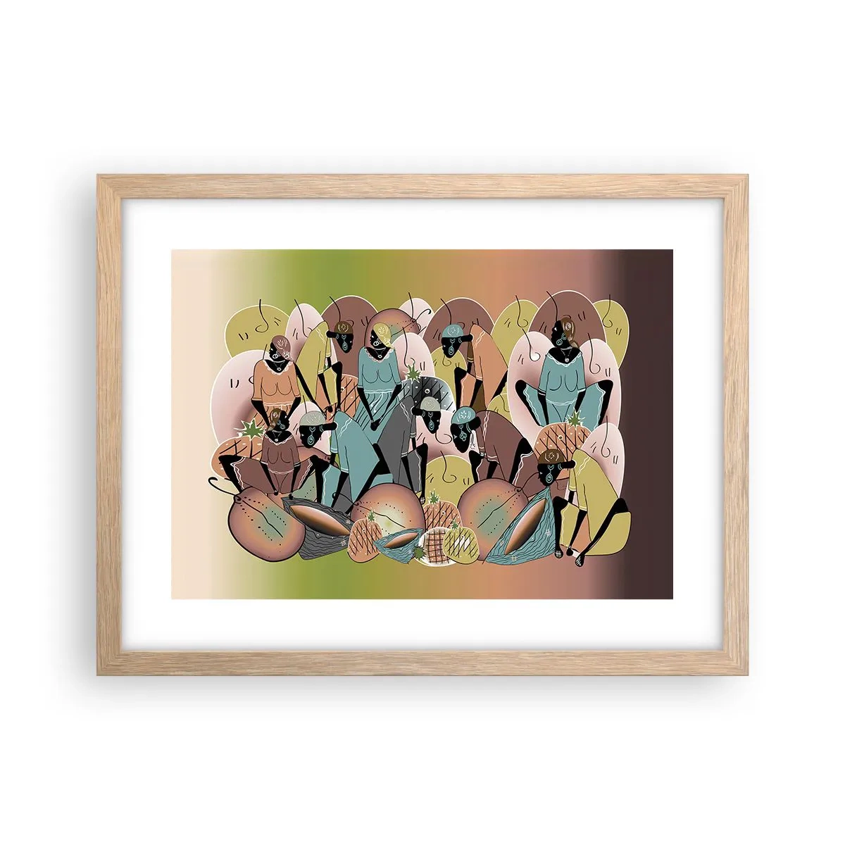 Een poster in een licht eiken lijst - Er komt een geweldige vakantie aan - 40x30 cm