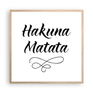 Een poster in een licht eiken lijst - Beste advies - 60x60 cm