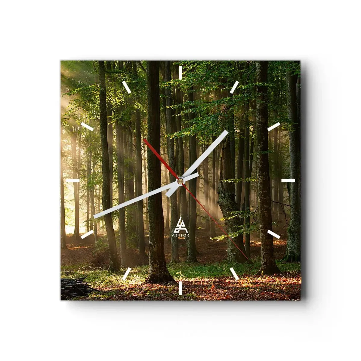 Wandklok - Klok - Stralend op een lentemorgen - 40x40 cm
