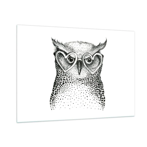 Schilderen op glas - Verstandig en met liefde - 100x70 cm