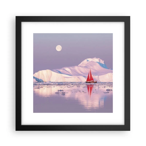 Poster in een zwarte lijst - De hitte van het zeil, de kilte van het ijs - 30x30 cm