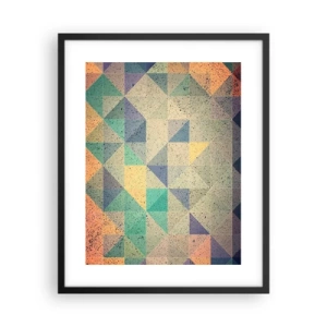 Poster in een zwarte lijst - Republiek van driehoeken - 40x50 cm