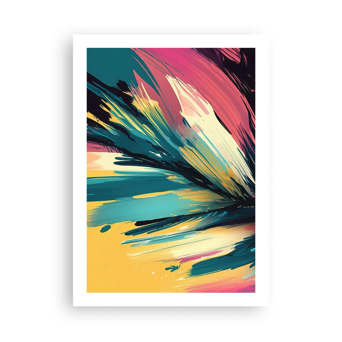 Poster - Compositie – een explosie van vreugde - 50x70 cm