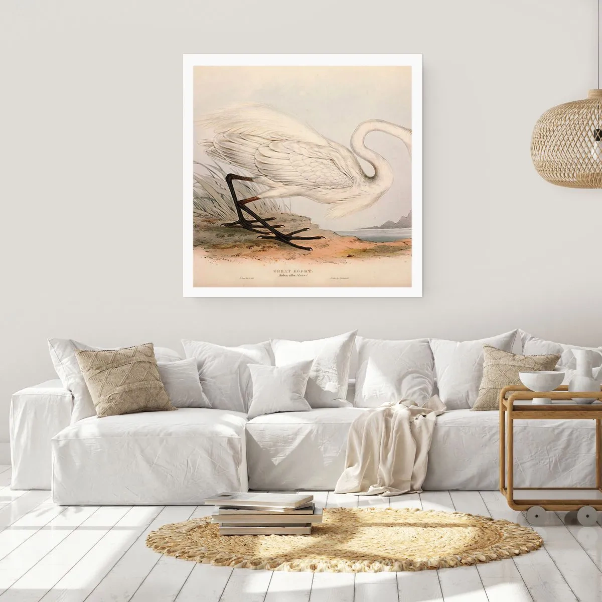 Poster - Dame op de biezen - 30x30 cm