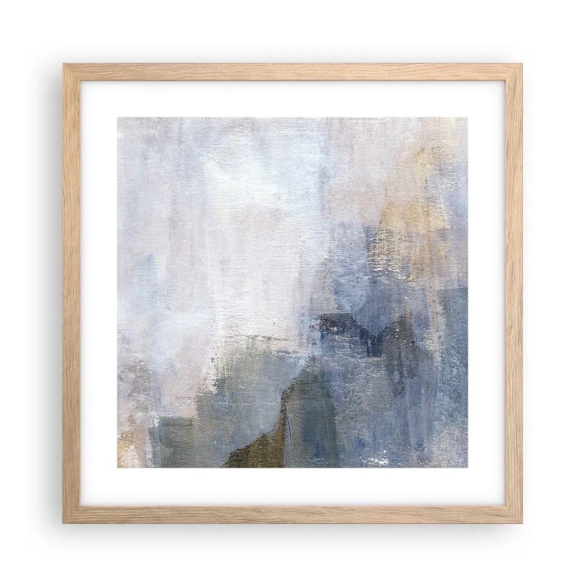 Een poster in een licht eiken lijst - Kleurtonen en akkoorden - 40x40 cm