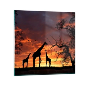 Schilderen op glas - Een klein diner met je geliefden - 70x70 cm