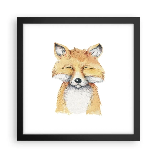Poster in een zwarte lijst - Vossenstemmingen - 30x30 cm