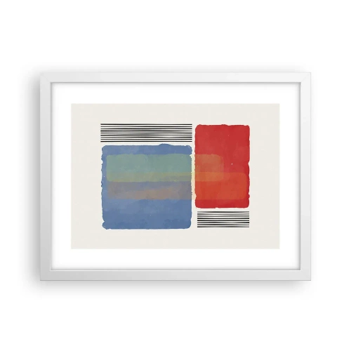 Poster in een witte lijst - De geest en de letter van de geometrie - 40x30 cm