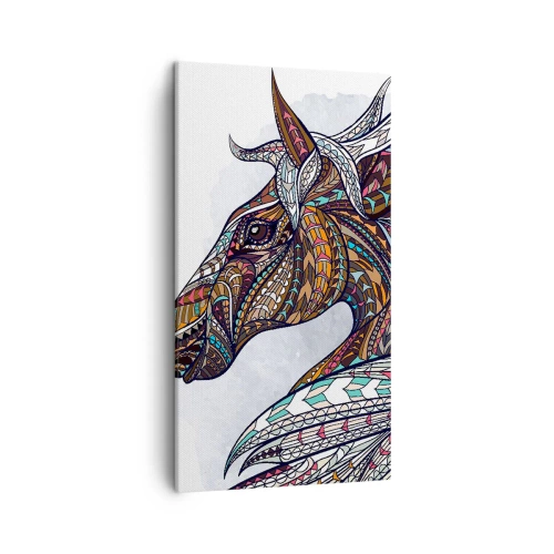 Schilderen op canvas - Keltisch strijdersros - 45x80 cm