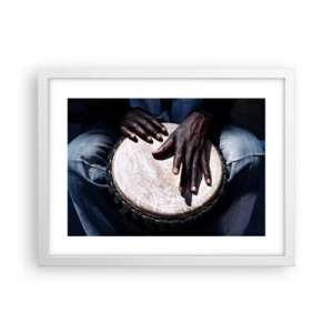 Poster in een witte lijst - Leef in je eigen ritme - 40x30 cm