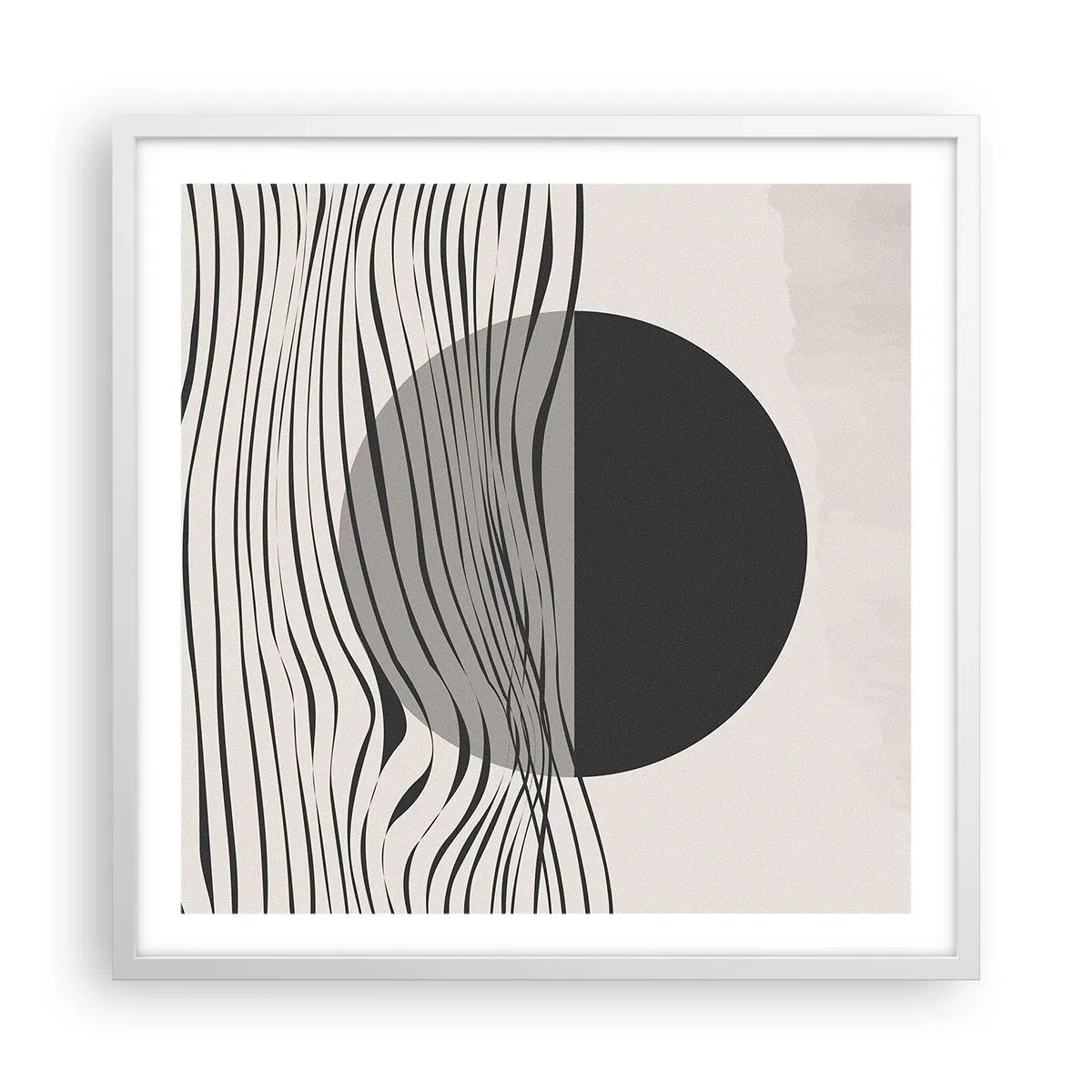 Poster in een witte lijst - Halve compositie - 60x60 cm