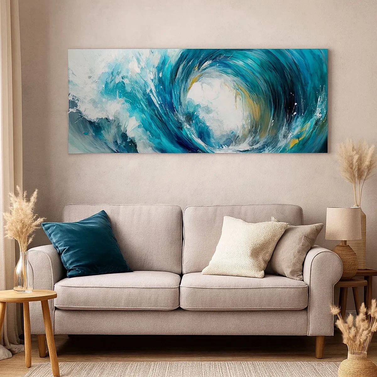 Schilderen op canvas - Zeeportaal - 100x40 cm