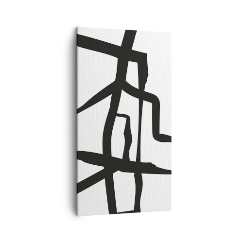 Schilderen op canvas - Zwart-wit ontwerp - 45x80 cm